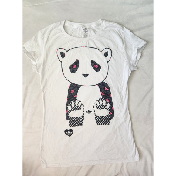 RARE Adidas x Jeremy Scott Pink and Black Panda Shirt, Size XL - Picture 1 of 7